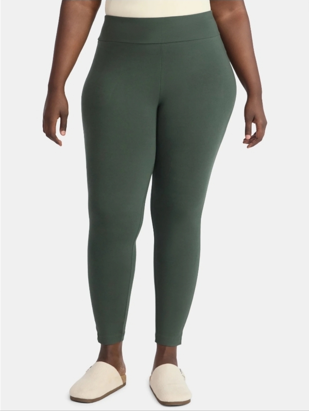 Terra & Sky Dark Green High-Rise Leggings.   5